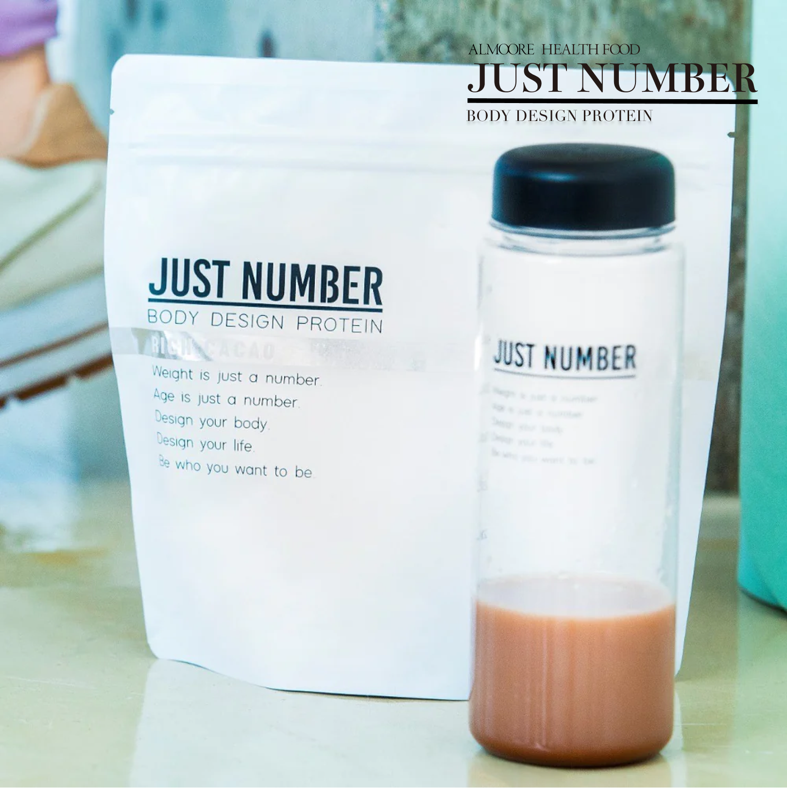 [Normal] JUST NUMBER BODY DESIGN PROTEIN｜Whey Protein Rich Cacao Flavor 270g